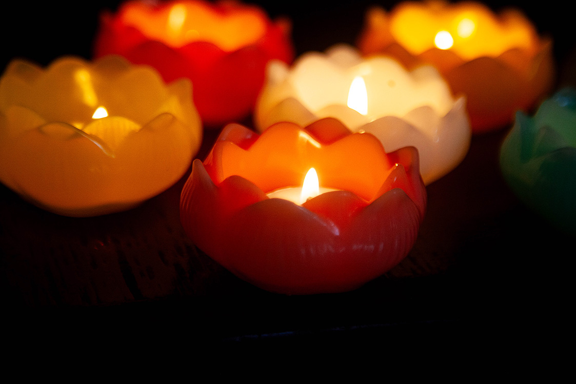 Lotus T Light Candle Holders – Handcrafted Resin Decor By GoldFinn Aura